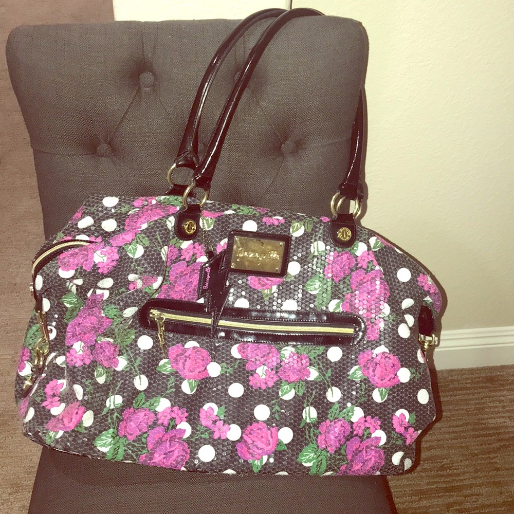 Betseyville Weekender Floral Sequin Weekender Bag